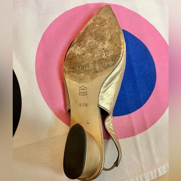Donald J Pliner Gema slingback Pump gold bronze 6.5 - Picture 5 of 7